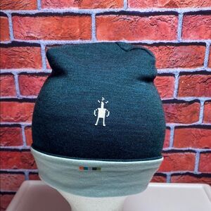 Smartwool Women's 100% Merino Wool Cuffed Reversible Beanie Hat in Emerald